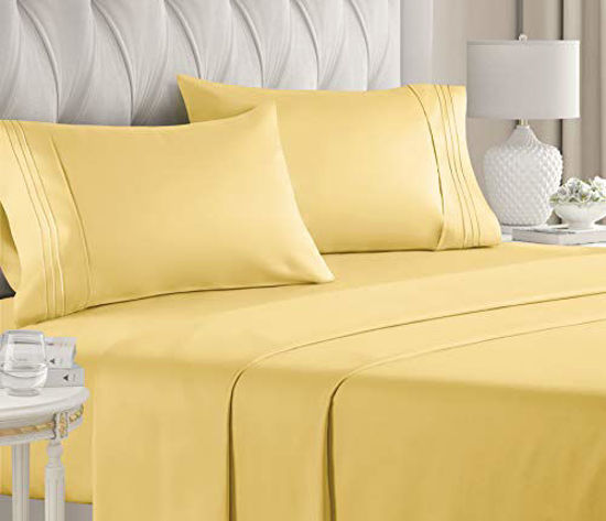Buttery-Soft Bed Sheets - 1800 Luxury King Sheet Set, 6-Piece Bed Sheet Set  with Extra