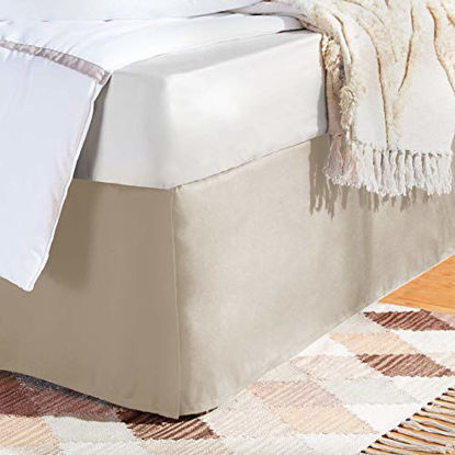 Picture of AmazonBasics Pleated Bed Skirt - Full, Taupe