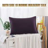 Picture of ZIMASILK 100% Mulberry Silk Pillowcase for Hair and Skin Health,Both Sides 19 Momme Silk,1pc (Queen 20''x30'', Eggplant Purple)