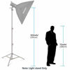 Picture of Neewer Stainless Steel Light Stand 102 inches/260 centimeters Heavy Duty with 1/4-inch to 3/8-inch Universal Adapter for Studio Softbox, Monolight and Other Photographic Equipment