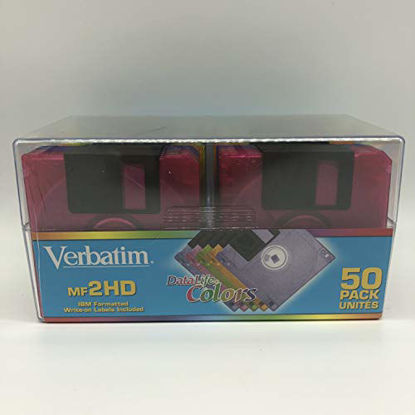 Picture of Verbatim DataLife Colors 3.5" 1.44 MB IBM Formatted HD Computer Disks 50 Pack