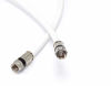 Picture of 50' Feet, White RG6 Coaxial Cable (Coax Cable) with Connectors, F81 / RF, Digital Coax - AV, Cable TV, Antenna, and Satellite, CL2 Rated, 50 Foot