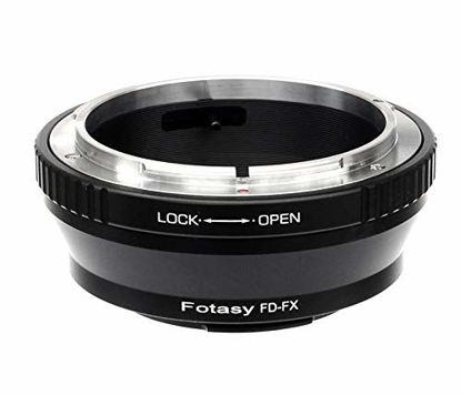 Picture of Fotasy FD Lens to Fuji X Adapter, Canon FD Lens to Fujifilm X Mount Adapter, Compatible with Fujifilm X-Mount X-Pro2 X-E2 X-E3 X-A5 X-M1 X-T1 X-T2 XT3 X-T10 X-T20 X-T30 X-H1