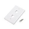 Picture of Cable Matters 10-Pack Low Profile 2-Port Keystone Jack Wall Plate in White