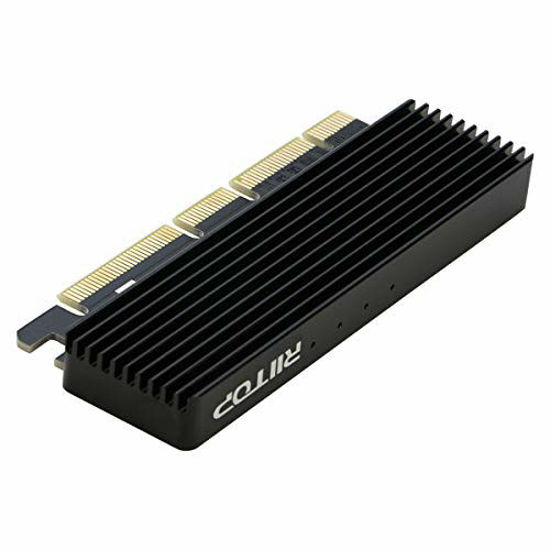 Picture of RIITOP NVMe Adapter M.2 PCIe SSD to PCI-e x4/x8/x16 Converter Card with Heat Sink for M.2 (M Key) NVMe SSD 2280/2260/2242/2230 [Upgraded]