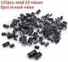 Picture of Aluminium Electrolytic Capacitor Kit 25 Values Total 1uF to 2200uF for TV, VCD, Chargers, Adapters, Electronic Toys (125pcs)