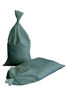 Picture of Sand Bags - Empty Woven Polypropylene Sandbags with Built-in Ties, UV Protection; Size: 14" x 26", Qty of 100 (Green)