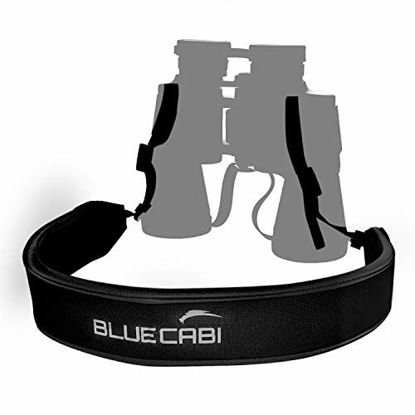 Picture of BlueCabi Adjustable Neoprene Neck Shoulder Strap for Cameras and Binoculars - Comfortable Fit with Anti Slip Rubber Material - Perfect Design for Binocular Telescopes, Rangefinders and DSLR Cameras