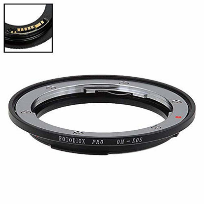 Picture of Fotodiox Pro Lens Mount Adapter Compatible with Olympus Zuiko (OM) 35mm SLR Lens to Canon EOS (EF, EF-S) Mount D/SLR Camera Body - with Gen10 Focus Confirmation Chip
