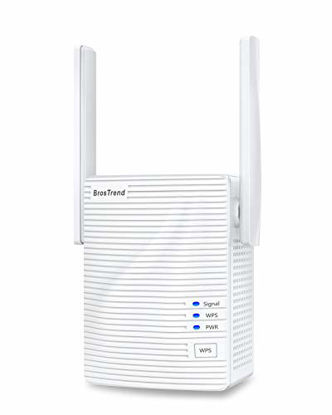 Picture of BrosTrend WiFi Extender 1200Mbps Signal Booster Range Repeater, Add Coverage up to 1200 sq.ft. in Your Home, Extend 2.4GHz & 5GHz Wi-Fi, Easy Setup