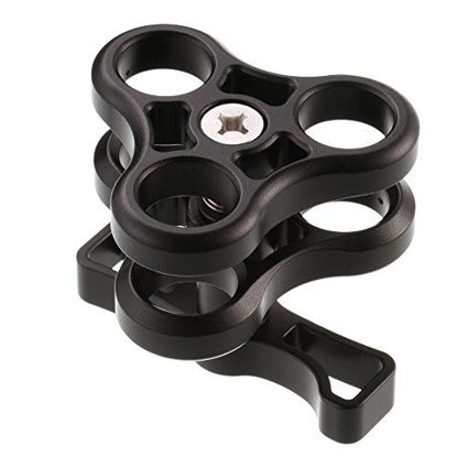 Picture of Run Shuangyu 3 Hole Ball Clamp Mount for Underwater Diving Housing Video Sport GoPro Camera Arm Tray Light