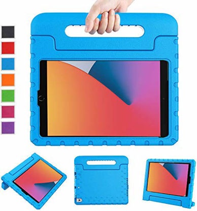 Picture of LTROP New iPad 8th Generation Case, iPad 10.2 Case, iPad 7th Generation Case for Kids, iPad 10.2 2020 Kids Case Shockproof Light Weight Handle Stand Case for iPad 8th/ 7th Gen 10.2" and Air 3 - Blue