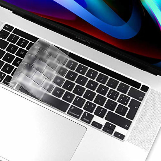 Picture of EooCoo Keyboard Cover Ultra Thin Compatible for 2020 MacBook Pro 13 inch M1 A2338 A2251 A2289 with Esc Key & Touch Bar Touch ID, Pro 16 inch A2141 - TPU Clear