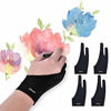 Picture of OTraki 4 Pack Artist Gloves Anti Smudge Two Fingers Drawing Gloves for Paper Sketching, Pad Monitor, Graphics Tablet, Universal for Left and Right Hand - 2.75x7.08 inch