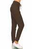 Picture of Leggings Depot JGA128-MOCHA-XL Solid Jogger Track Pants w/Pockets, X-Large