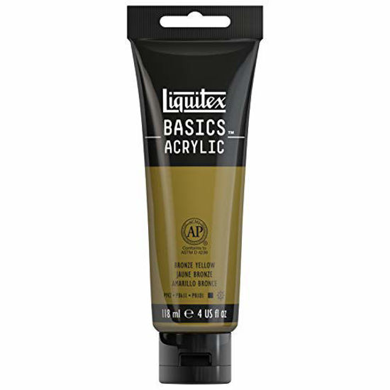 Picture of Liquitex BASICS Acrylic Paint, 4-oz tube, Bronze Yellow, 4 Fl