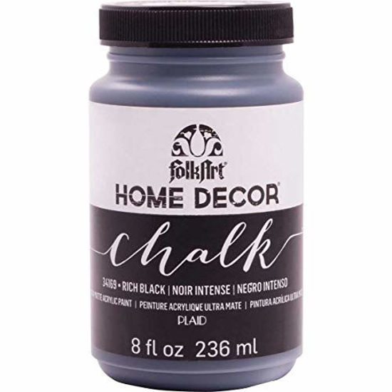 Picture of FolkArt 34169 Home Decor Chalk Furniture & Craft Paint in Assorted Colors, 8 ounce, Rich Black