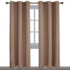 Picture of NICETOWN Window Treatment Thermal Insulated Solid Grommet Blackout Curtains/Drapes for Bedroom (1 Pair, 42 by 84 Inch, Cappuccino)