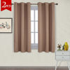 Picture of NICETOWN Window Treatment Thermal Insulated Solid Grommet Blackout Curtains/Drapes for Bedroom (Set of 2 Panels, 42 by 63 Inch, Cappuccino)