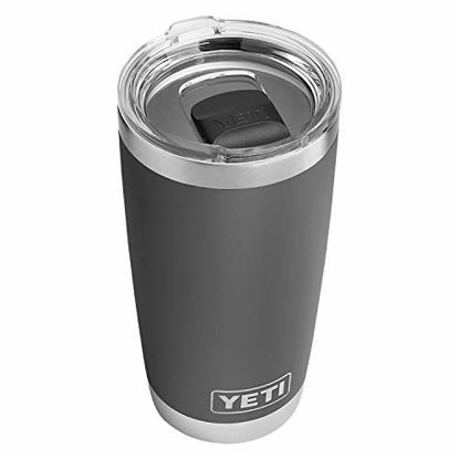 Picture of YETI Rambler 20 oz Tumbler, Stainless Steel, Vacuum Insulated with MagSlider Lid, Charcoal
