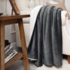 Picture of Bedsure Sherpa Fleece Blanket Twin Size Dark Grey Plush Blanket Fuzzy Soft Blanket Microfiber