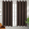 Picture of BGment Blackout Curtains for Living Room - Grommet Thermal Insulated Room Darkening Curtains for Bedroom, 2 Panels of 52 x 54 Inch, Brown