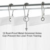 Picture of downluxe Frosted Shower Curtain Liner 72x72 - PEVA 3 Gauge Light Weight,Waterproof,Odorless with Rust-Resistant Grommets Holes