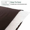 Picture of NTBAY King Pillowcases Set of 2, 100% Brushed Microfiber, Soft and Cozy, Wrinkle, Fade, Stain Resistant with Envelope Closure, 20 x 40 Inches, Dark Brown