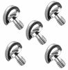 Picture of (5 Packs) Stainless Steel D Shaft D-Ring 1/4" Tripod Screw, Mounting Screw Adapter, Quick Release Camera Screw for Camera Camcorder Tripod Monopod QR Quick Release Plate