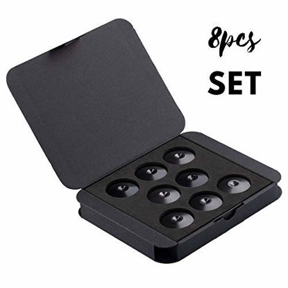 Picture of Set of 8 Satin Black Hi-Fi Spike Shoes Isolation Pads by Soundbass