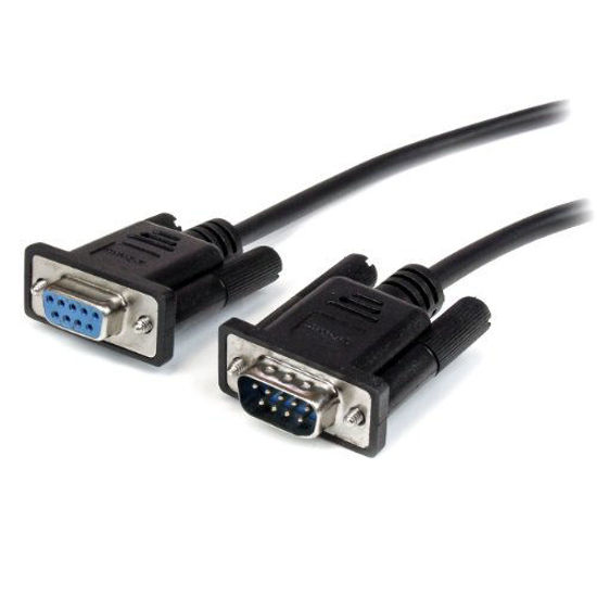 Picture of StarTech.com 3m Black Straight Through DB9 RS232 Serial Cable - DB9 RS232 Serial Extension Cable - Male to Female Cable (MXT1003MBK)