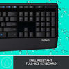 Picture of Logitech MK345 Wireless Combo Full-Sized Keyboard with Palm Rest and Comfortable Right-Handed Mouse - Black