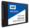 Picture of Western Digital 1TB WD Blue 3D NAND Internal PC SSD - SATA III 6 Gb/s, 2.5"/7mm, Up to 560 MB/s - WDS100T2B0A