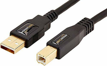 Picture of Amazon Basics USB 2.0 Printer Type Cable - A-Male to B-Male - 16 Feet (4.8 Meters)