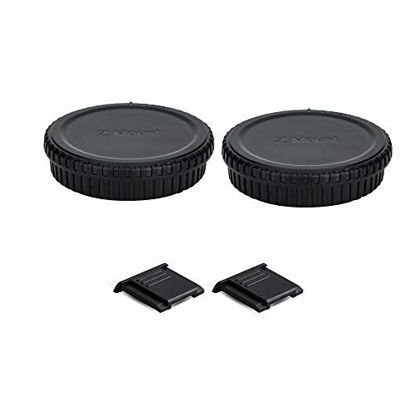 Picture of 2 Pack Z Mount Body Cap Cover & Rear Lens Cap for Nikon Z7 Z7II Z6 Z6II Z5 Z50 Mirrorless Camera and Z Mount Lenses,with 2 Extra Hot Shoe Covers to Protector The Camera Hot Shoe