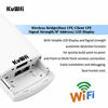 Picture of KuWFi 2-Pack 300Mbps Wireless Outdoor CPE Kit Point-to-Point Wireless Access Point 2.4G WiFi Bridge Supports 1KM Transmission Distance Solution for PTP/PTMP (Pre-Program)