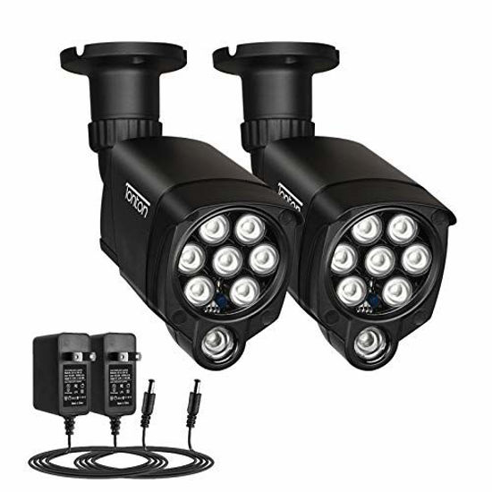 Picture of Tonton 2Pack LED IR Illuminator Wide Angle 8-LEDs 90 Degree 100Ft IR Infrared Flood Light, Compatible for CCTV Security Cameras,IP Camera,Bullet Camera,Dome Camera(Black)