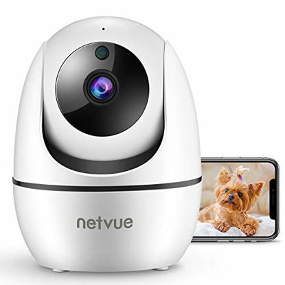 Picture of Dog Camera, 1080P FHD 2.4GHz WiFi Pet Camera , Indoor Security Camera for Pet/Baby/Nanny, AI Human Detection, Night Vision, Cloud Storage/TF Card, 2-Way Audio