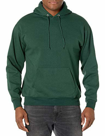 Picture of Hanes mens Pullover Ecosmart Fleece Hooded Sweatshirt,Deep Forest,XX-Large