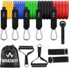 Picture of Whatafit Resistance Bands Set (11pcs), Exercise Bands with Door Anchor, Handles, Waterproof Carry Bag, Legs Ankle Straps for Resistance Training, Physical Therapy, Home Workouts