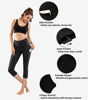 Picture of Lingswallow High Waist Yoga Pants - Yoga Pants with Pockets Tummy Control, 4 Ways Stretch Workout Running Yoga Leggings (Capris Black 11, X-Small)