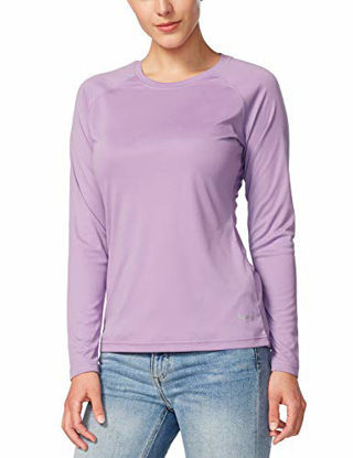 Picture of BALEAF Women's UPF 50+ Sun Protection T-Shirt SPF Long/Short Sleeve Dri Fit Lightweight Shirt Outdoor Hiking Purple Size M