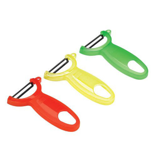 Picture of Kuhn Rikon Original Swiss Translucent Peeler Set, 4-Inch, Red/Green/Yellow