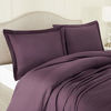 Picture of Nestl Duvet Cover 3 Piece Set - Ultra Soft Double Brushed Microfiber Hotel-Quality - Comforter Cover with Button Closure and 2 Pillow Shams, Eggplant - Queen 90"x90"