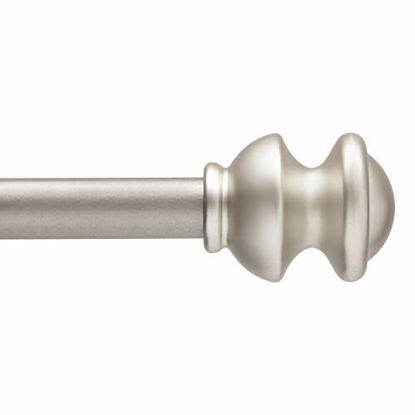 Picture of Kenney Kendall Standard Decorative Window Curtain Rod, 28-48", Brushed Nickel