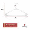 Picture of Sharpty Plastic Clothing Notched Hangers Ideal for Everyday Standard Use, (White, 20 Pack)