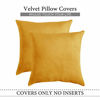 Picture of MIULEE Pack of 2 Velvet Pillow Covers Decorative Square Pillowcase Soft Solid Cushion Case for Sofa Bedroom Car 24 x 24 Inch 60 x 60 cm Gold
