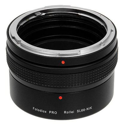 Picture of Fotodiox Pro Lens Mount Adapter - Rolleiflex SL66 (Rollei SL66E, SL66X, SL66SE) Series Lens to Nikon SLR/DSLR Camera (w/Built-in Focusing Helicoid)
