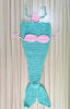 Picture of Pinbo Newborn Baby Photography Prop Crochet Mermaid Headband Bra Tail Light Blue