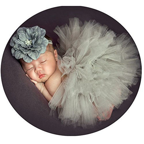 Picture of Baby Photography Props Tutu Skirt Headdress Newborn Girl Photo Shoot Outfits Infant Princess Costume Clothes